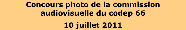 Concours photo de la commission audiovisuelle du codep 66 10 juillet 2011